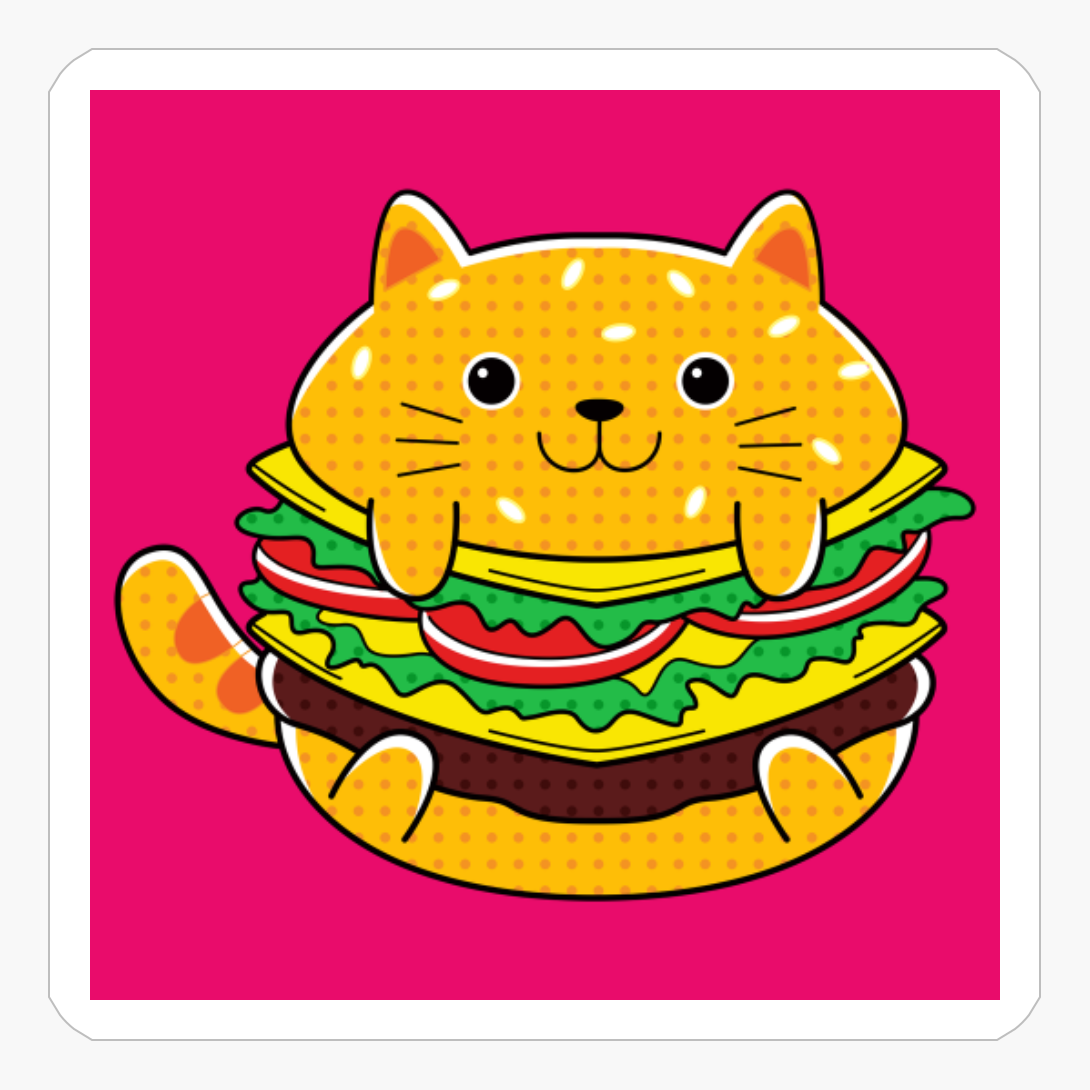 Cat Buns Yummy Kawaii Cat Burger