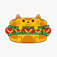 Cute Cat Kawaii Hotdog