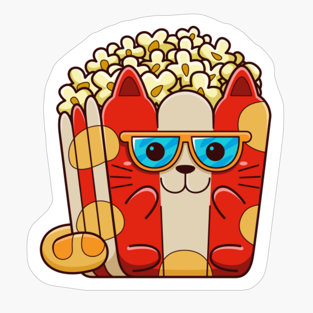 Yummy Cute Cat Kawaii Popcorn