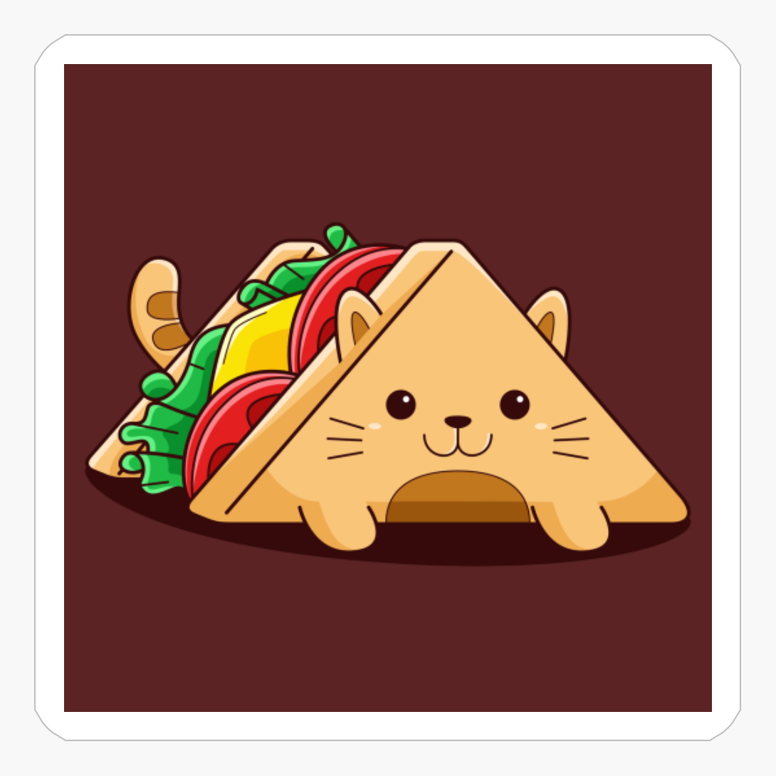 Yummy Cute Cat Kawaii Sandwich