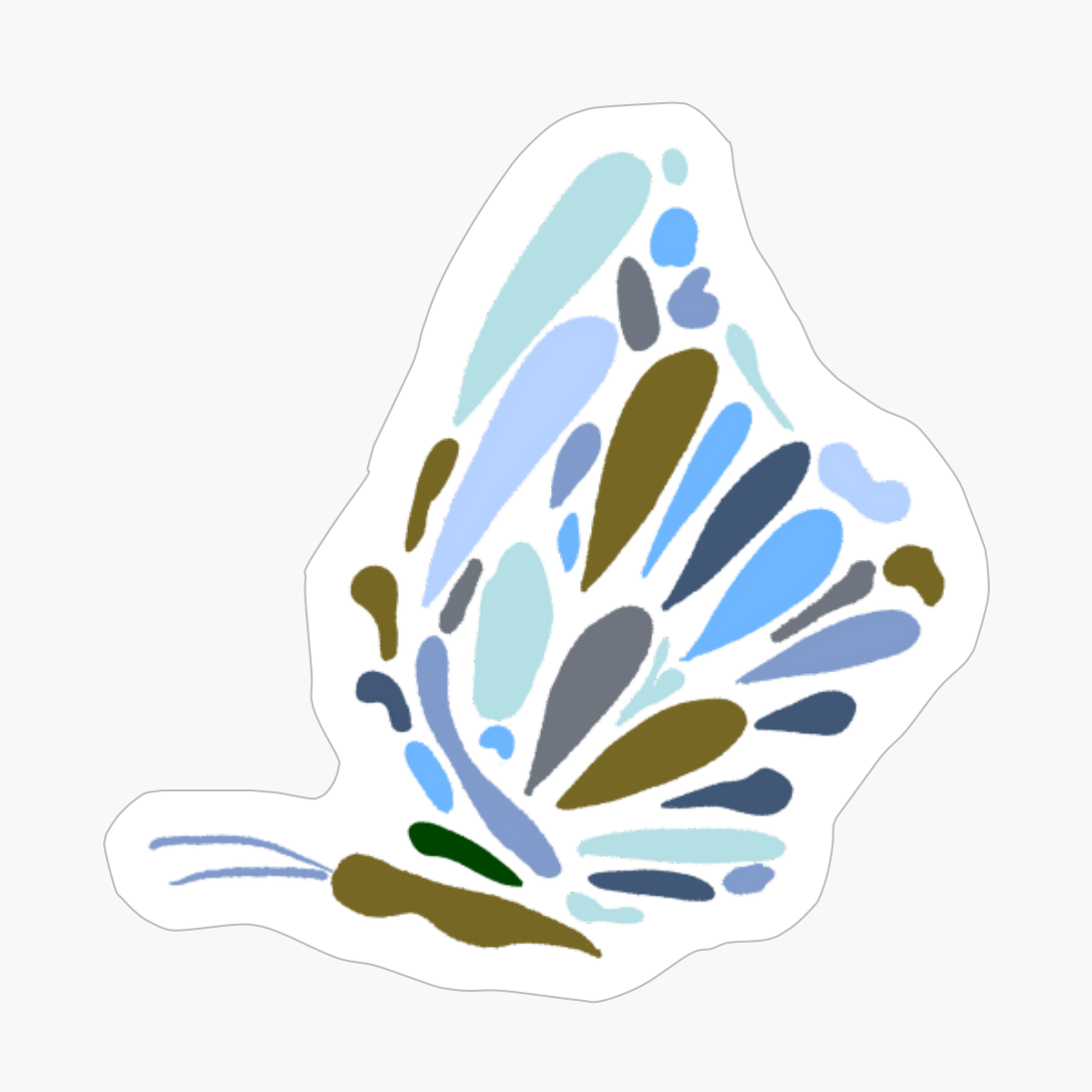 Profile Of A Butterfly, Blue