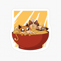 Ramen Cat Cute Cool Funny Japanese Noodles Lovers
