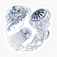 Milky Way Illustration From Space Astronomy Of A Night Galaxy With Nebula, Like Jellyfish Jelly Sea Ocean