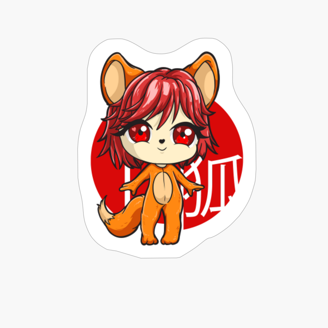Chibi Kawaii Anime Fox Girl Girl - Anime Lovers Gift