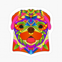 Boho Native American Mandala Animal Pug Dog Yoga Meditation