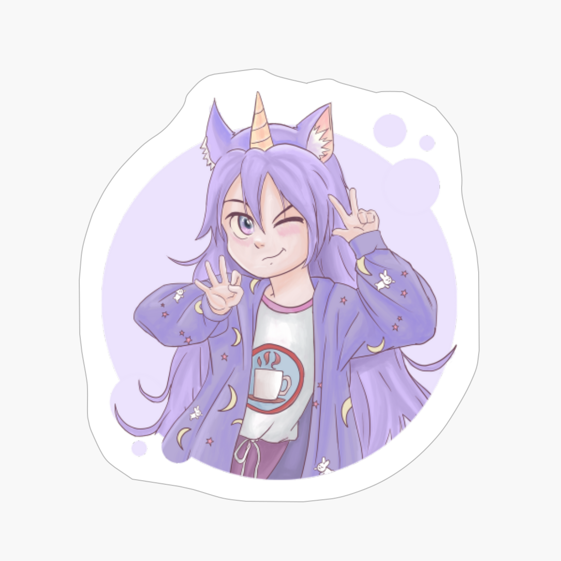 Anime Girl Unicorn Weeaboo - Japanese Pastel Goth Otaku