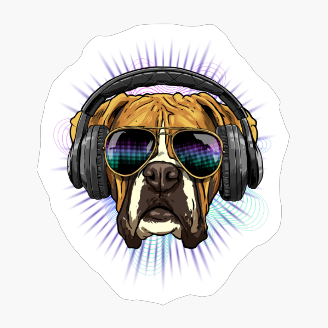 Music Boxer DJ With Headphones