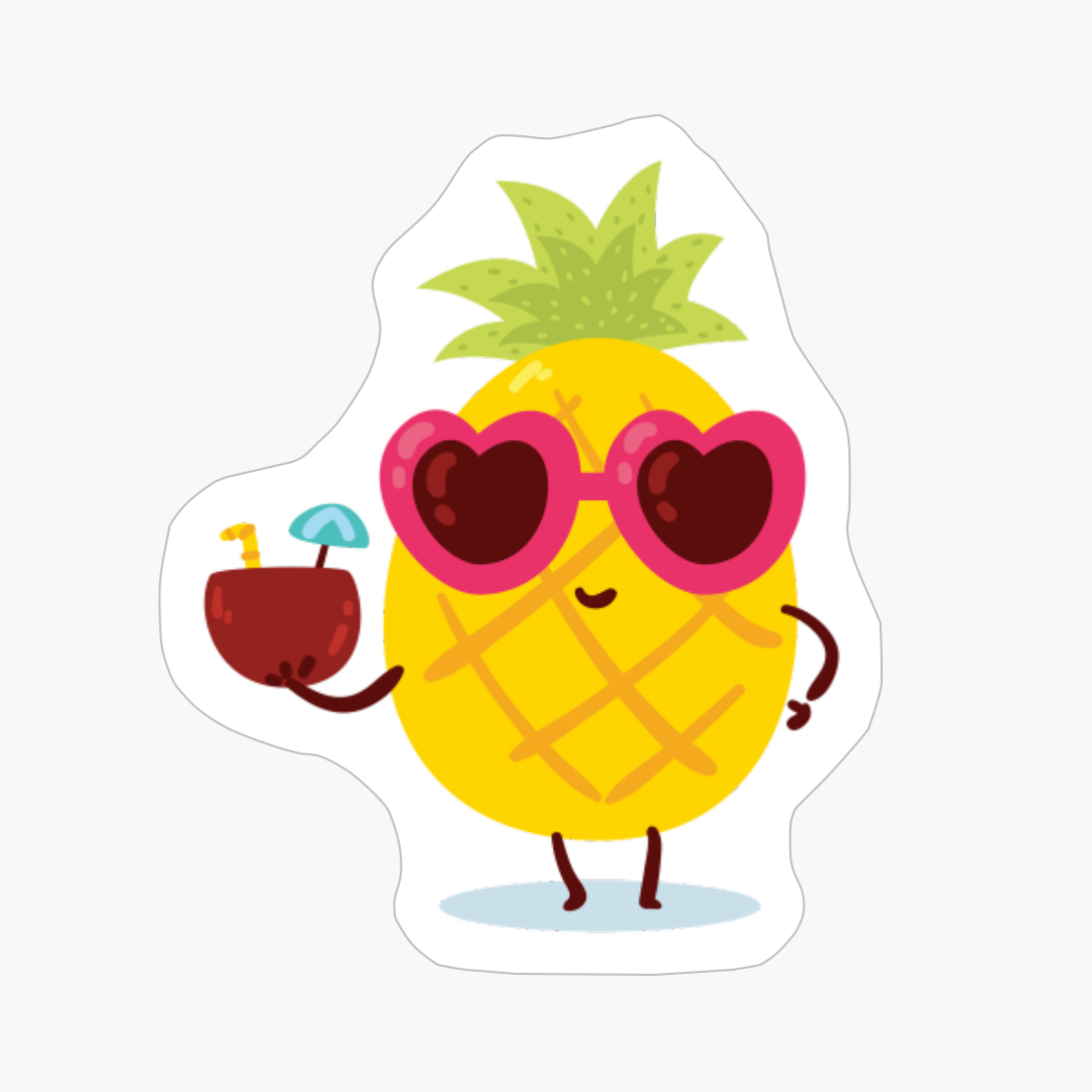 Summer Pineapple Fun Seamless Pattern