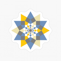 Multi Color Spiky Flower Mandala On Black