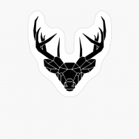 Geometric Deer Head Abstract Aesthetic