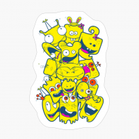 Funny Alien Yellow