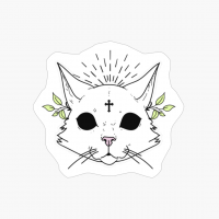 Sketched Cat - White