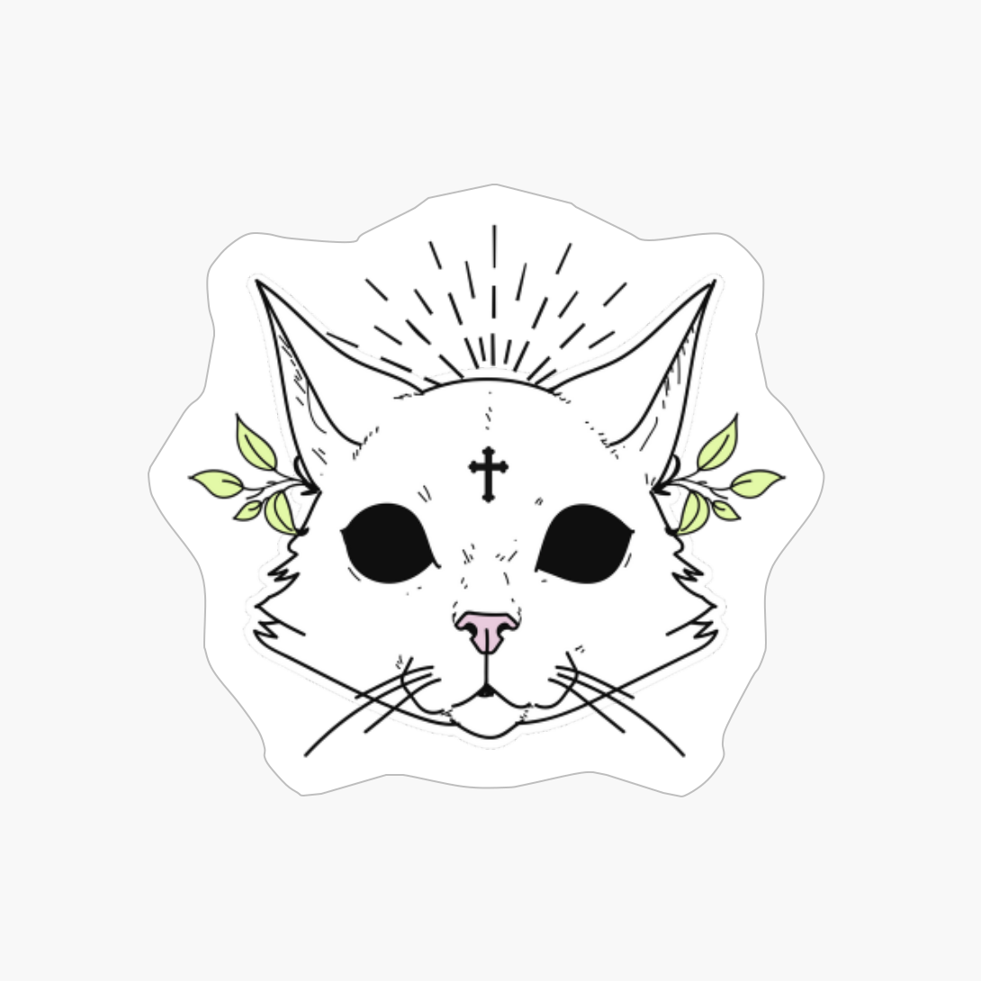 Sketched Cat - White