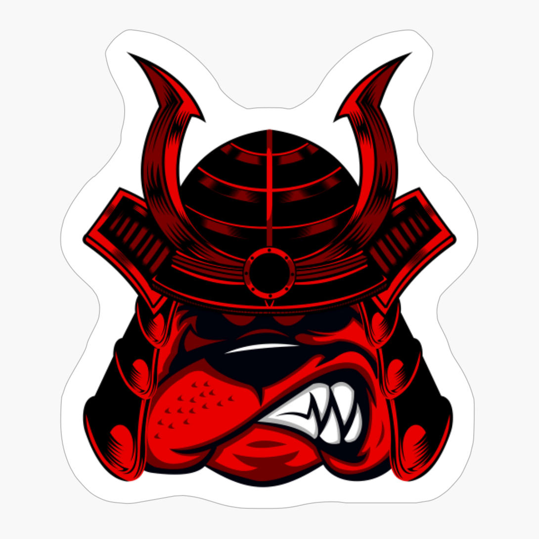 Angry Samurai Bulldog - The Perfect Present For A Japan Lover