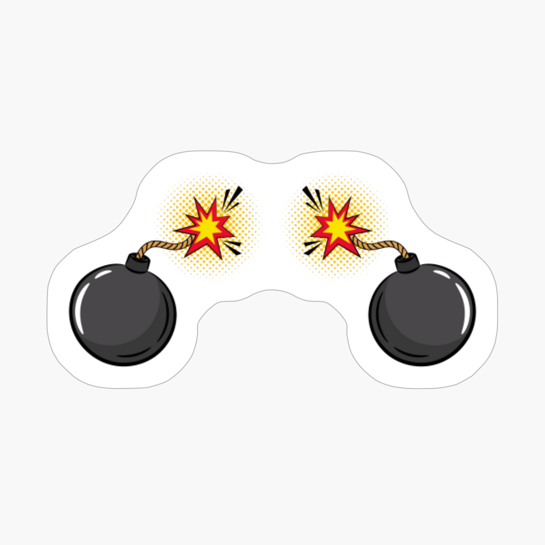 Funny Pop Art Cartoon Bombs