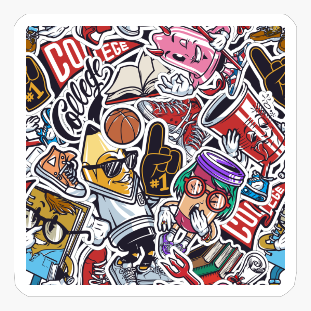 Funny Cartoon Pattern - A Cute Gift For Kids Who Love Colorful Graphic Decoration