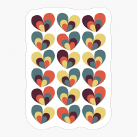 Retro Hearts Vintage Pattern