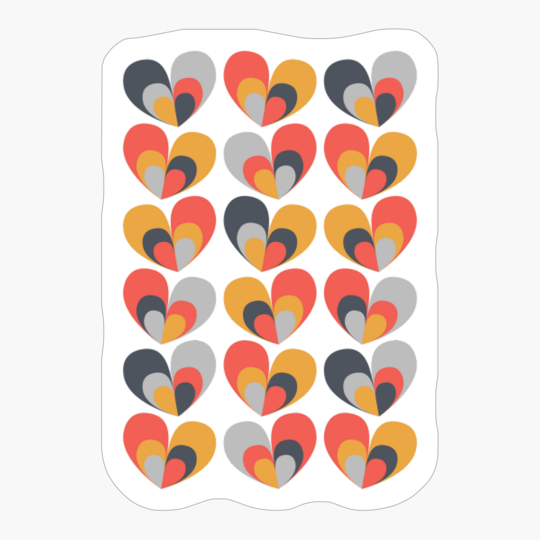 Retro Heart Pattern