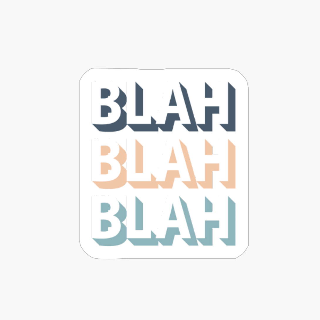 Blah Blah Blah, Retro Pop Art Typography