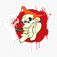 Crazy Clown Smoking A Cigar
