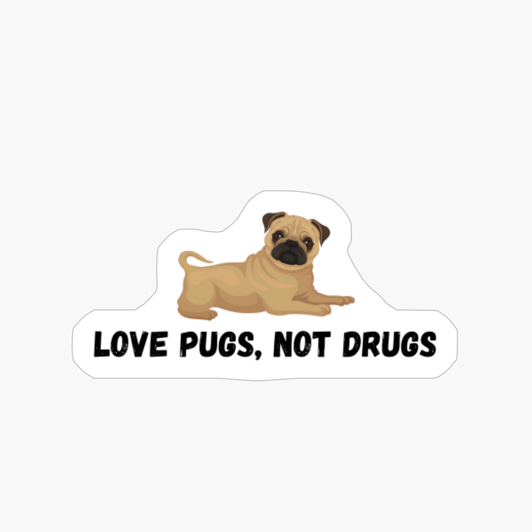 Pugs Not Drugs Funny Dog