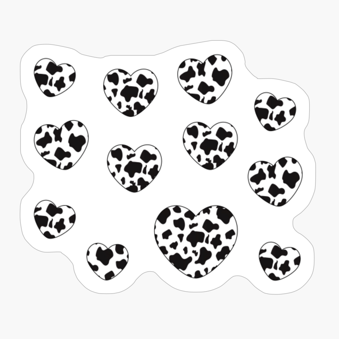 Y2k Cow Print Hearts Pack