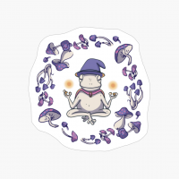 Mystical Frog With Mushrooms Cottagecore