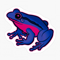 Bisexual Pride Cartoon Frog Art