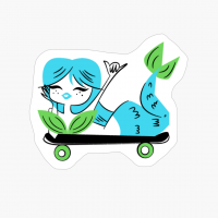 Mermaid Skateboarding