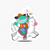 Cowboy Frog - Cute Kawaii