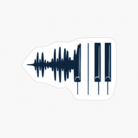 Piano Soundwaves Cute Music Lover