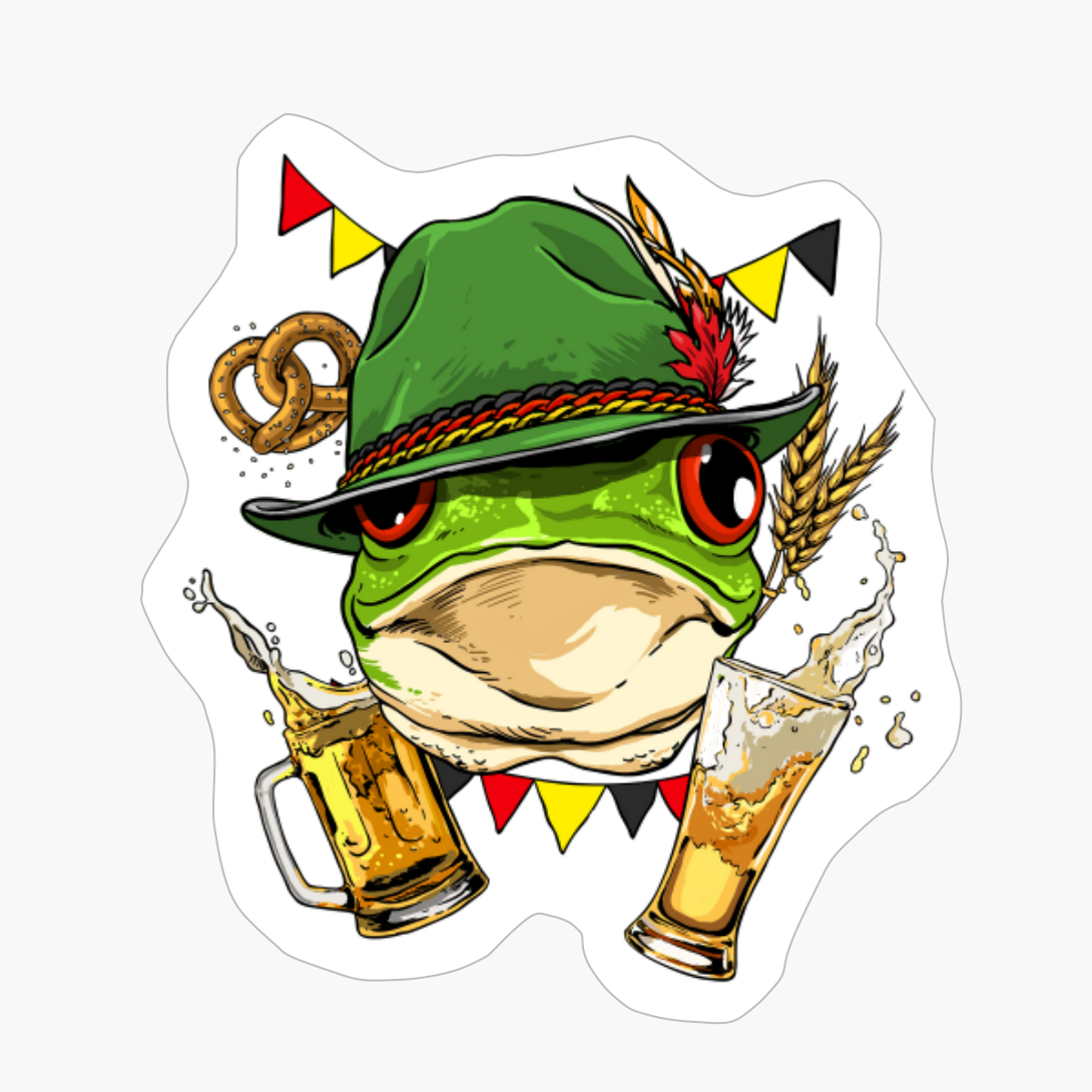 Frog Oktoberfest Lederhosen Costume Gift German Beer Fest