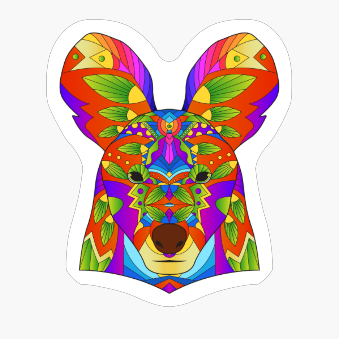 Boho Native American Mandala Hyena Animal Yoga Meditation