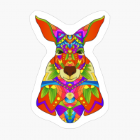 Boho Native American Mandala Kangaroo Animal Meditation