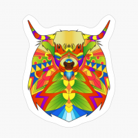 Boho Native American Mandala Ox Animal Yoga Meditation