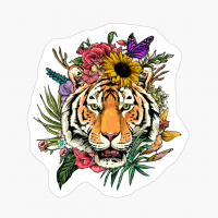 Floral Tiger Spring Nature Lovers Gift For Women & Men