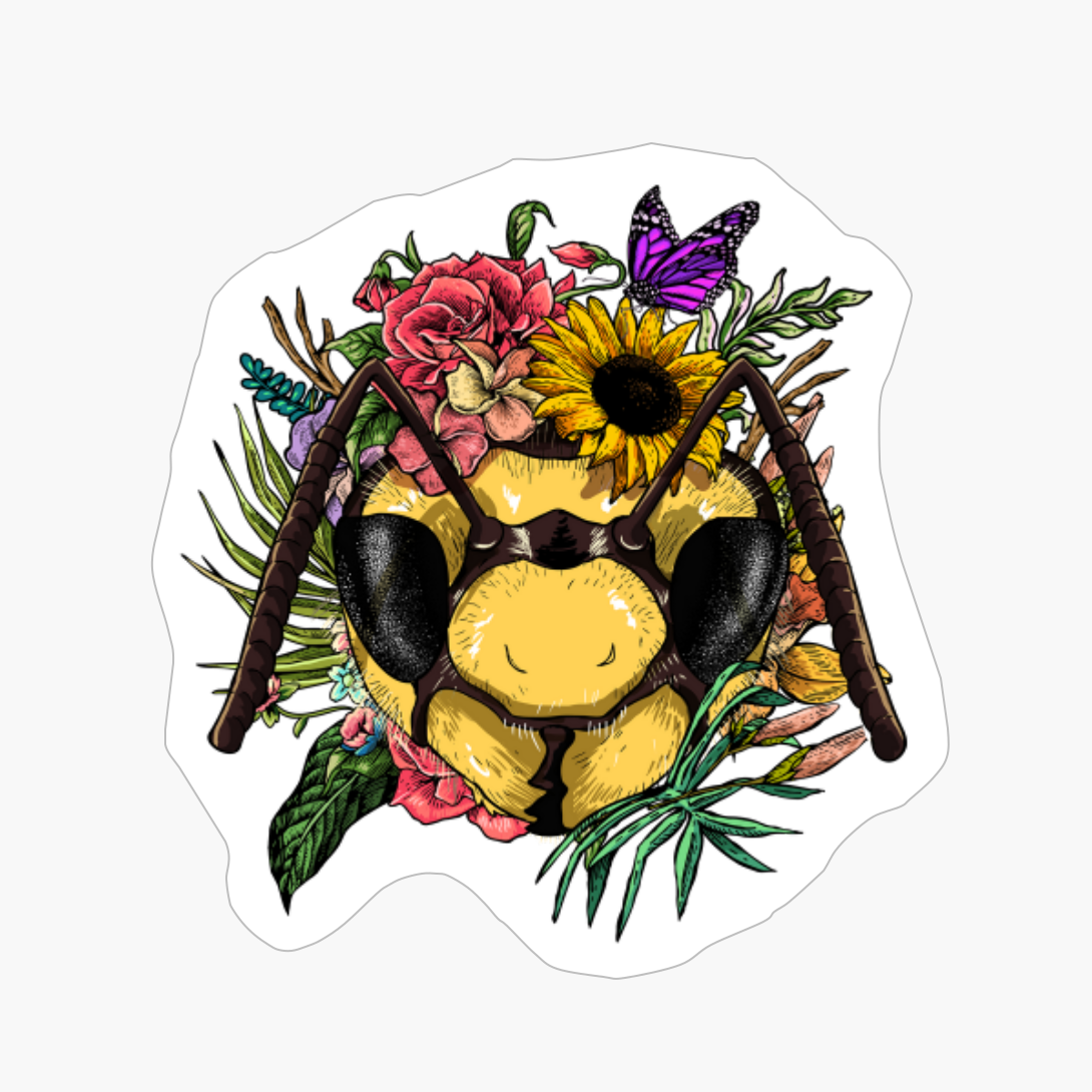 Floral Bee Spring Nature Bee Lovers