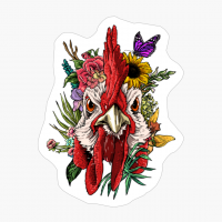 Floral Chicken Spring Nature Chicken Lovers