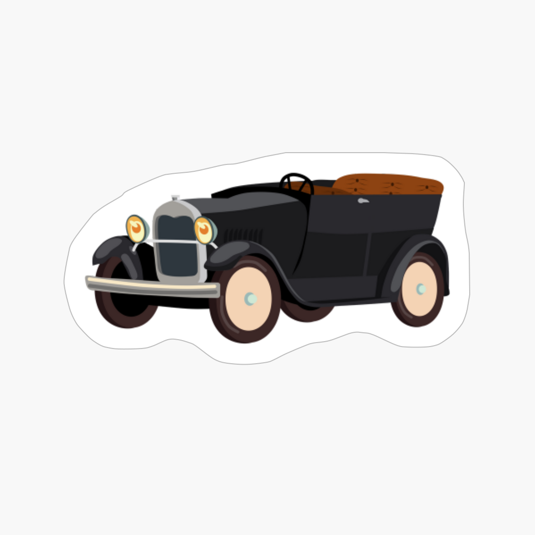 Classic Vintage Open Top Car Illustration