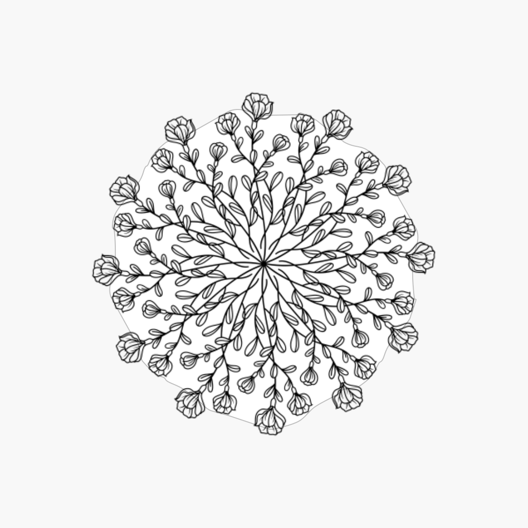 Black & White Flower Mandala