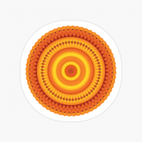 Orange Circular Flower Mandala