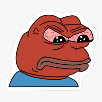 ANGRY PEPE THE FROG, FURIOUS PEPE THE FROG, PEPE THE FROG IS ANGER, RED PEPE THE FROG