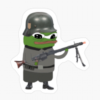 WW2 Pepe The Frog, WW2 Apu, WW2 Pepo, German Soldier Pepe The Frog, German Soldier Apu, MG 42 Pepe The Frog, MG42 Apu, MG42, Pepe The Frog