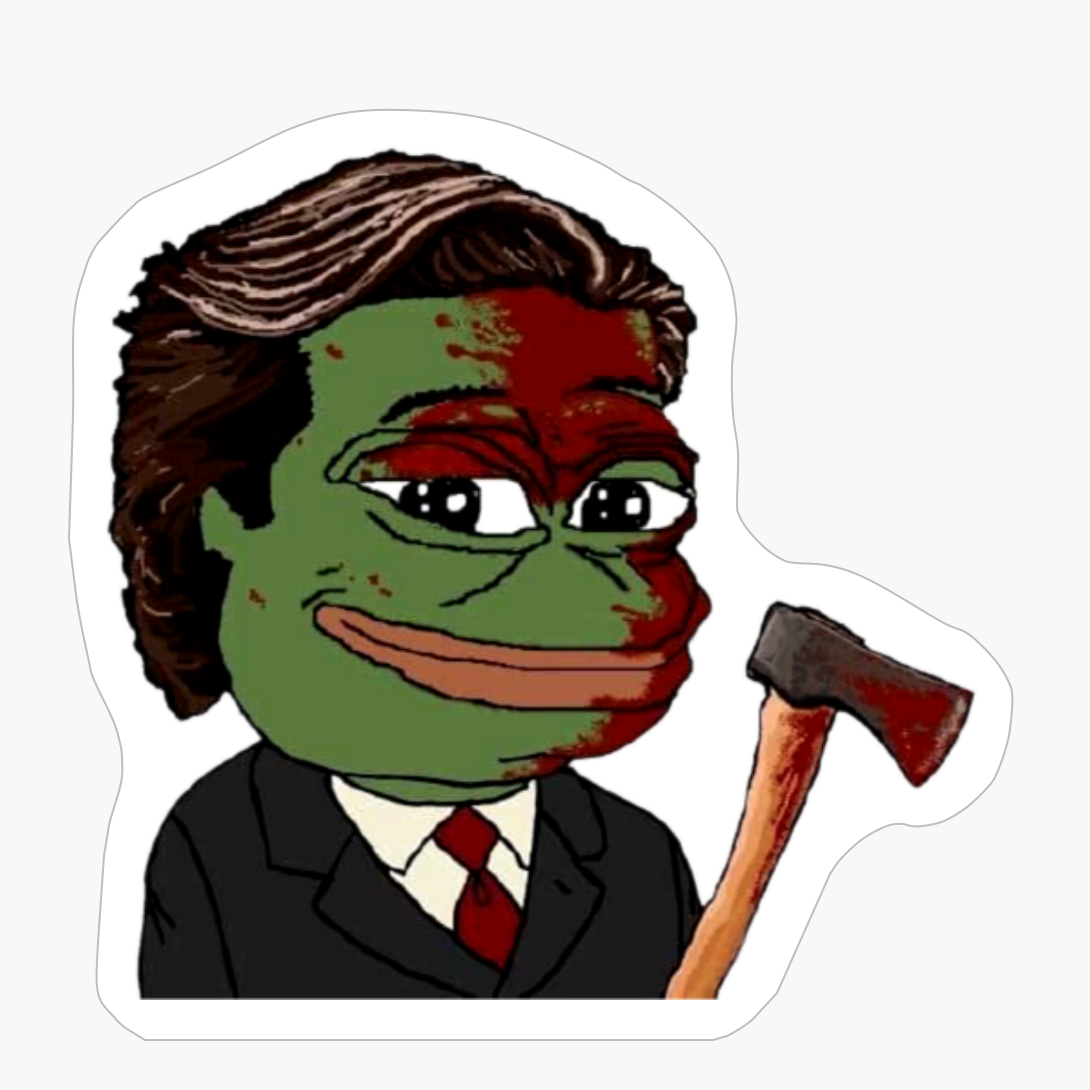 Pepe The Frog, American Psycho, Christian Bale, American Psycho Frog, American Psycho Pepe The Frog,