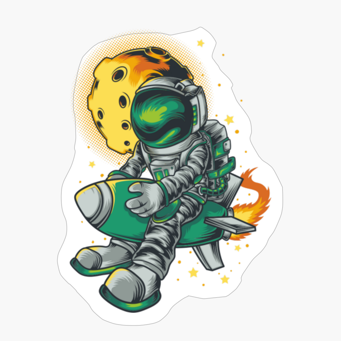 Astronaut Hot Rod Spaceship