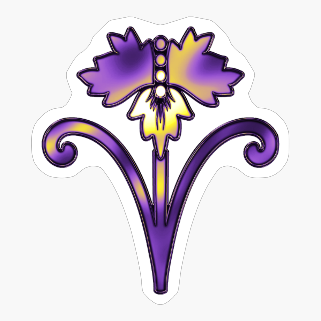 Nonbinary Pride Stained Glass Orchid