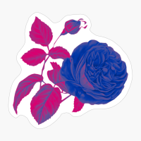 Bisexual Pride Vintage Flower And Leaves