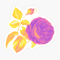 Sapphic Pride Vintage Flower And Leaves