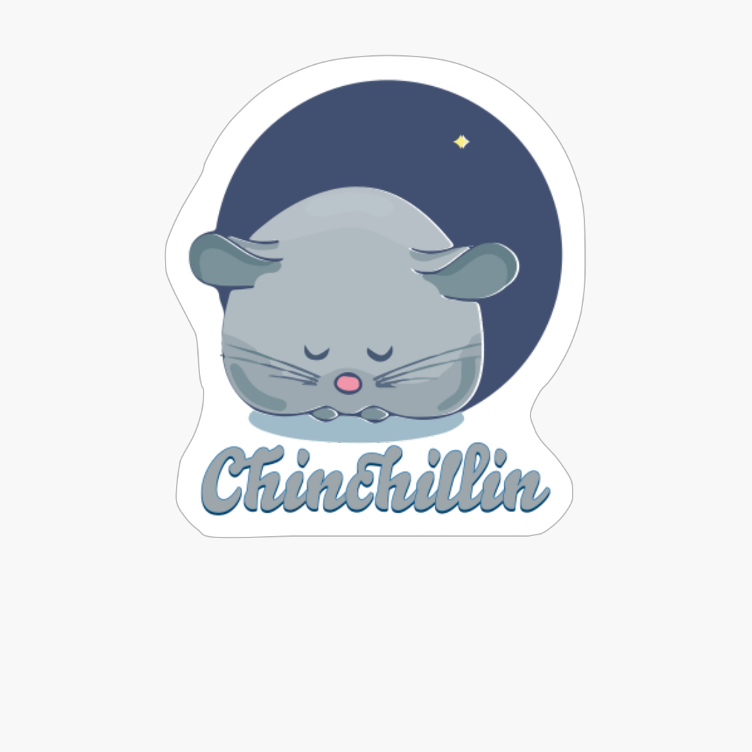 Chinchillin Chill Chinchilla Cute Animal Distressed