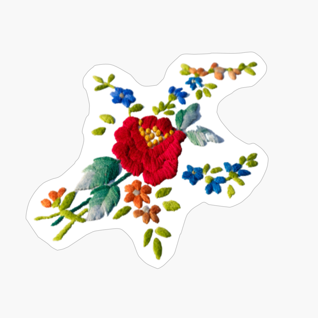 Stunning Hand Made Embroidery Flowers